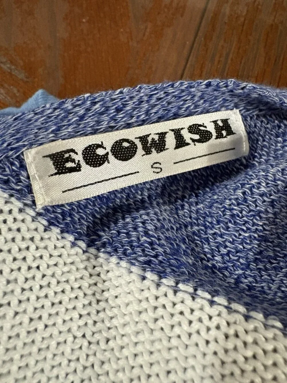 Ecowish Cardigan Sweater Women Small Open Front Color Block Knit